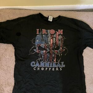 Iron Cannibal Choppers Black Graphic T-Shirt XL
